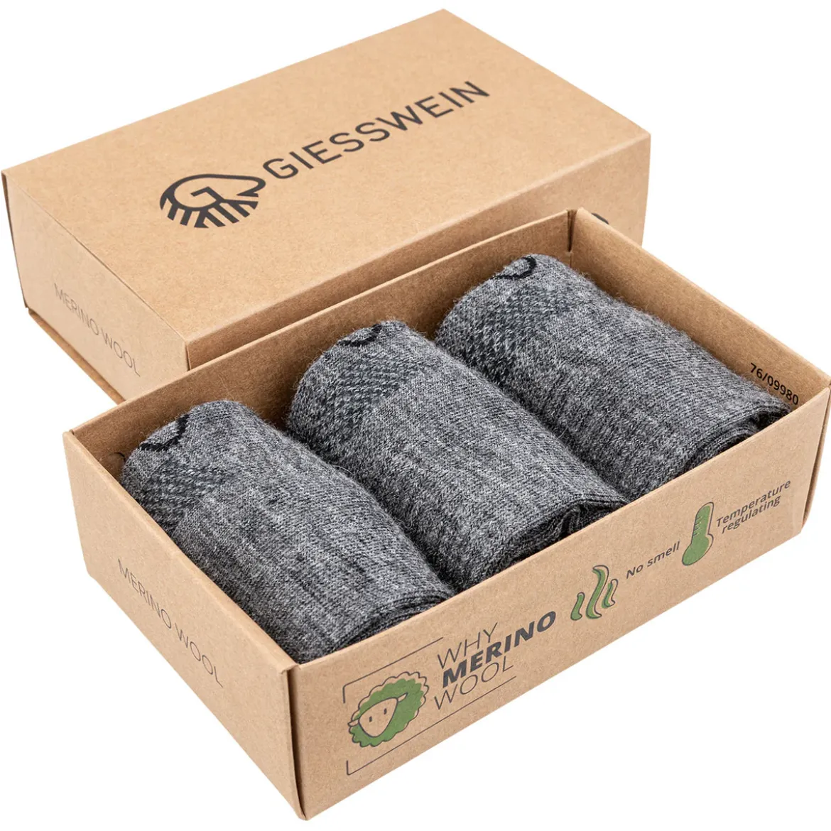 Sneaker Socken Merino Wolle (3er-Pack)